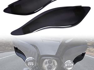 VEISUTOR Motorcycle Adjustable Air Deflector Fairing Side Wings Windshield Adjustable Wind Deflectors Fairing Side Shield for Harley Davidson Electra Glide Street Glide Trike 2014-2022 Accessories