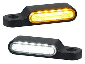 NTHREEAUTO Handlebar LED Turn Signals Mini Motorcycle Blinkers Front Running Light Universal Compatible with Harley Sportster Dyna Honda Shadow Kawasaki Vulcan Yamaha V-Star Road Star