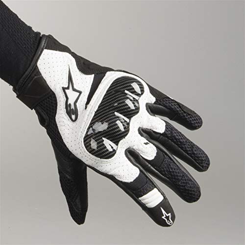 Black/White Sz 3XL Alpinestars SMX-1 Air V2 Vented Leather Motorcycle Glove Black/White Sz 3XL Alpinestars SMX-1 Air V2 Vented Leather Motorcycle Glove