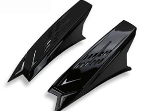 Alician 1 Pair Punk Style Decorative Stylish Horns for Motorcycle Helmets Bright black Auto Accessories