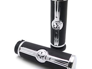 HTTMT MT291-020- Handlebar skull grips Compatible with Harley 96-later VRSC