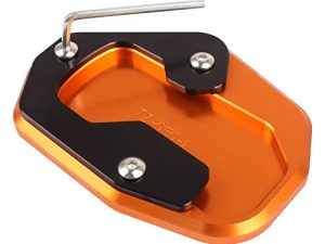 Worldmotop Motorcycle Kickstand Pad Enlarger Extension Side Stand Plate Pad Compatible with Harley PAN AMERICA 1250 1250S RA1250 S 2021 2022 (orange)