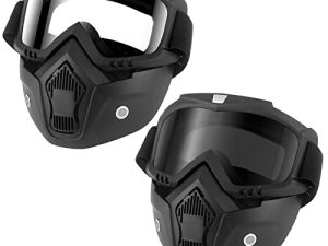 Motorcycle Goggles for Men Riding Goggles Mask Dirt-Bike ATV Motorcycle Glasses Detachable Helmet Powersports Goggles Gear