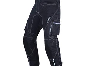 Dirt Bike Motocross Motorcycle pants for men hi Vis armor riding racing dual sports overpants atv mx bmx (BLACK