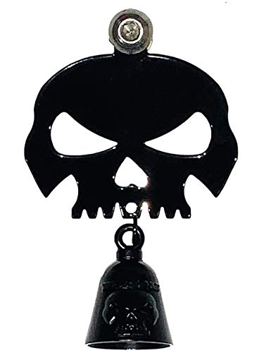 Kustom Cycle Parts Universal Gloss Black Skull Bell Hanger With Gloss Black Bell - Bolt and Ring Included. Fits all Harley Davidson Motorcycles & More! Proudly MADE IN THE USA! (Gloss Black) Kustom Cycle Parts Universal Gloss Black Skull Bell Hanger With Gloss Black Bell - Bolt and Ring Included. Fits all Harley Davidson Motorcycles & More! Proudly MADE IN THE USA! (Gloss Black)