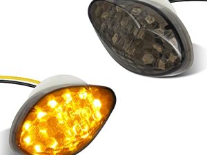 QUASCO Flush Mount Turn Signals Led Smoked Motorcycle Blinkers Compatible with Honda CBR1000RR CBR600F4I CBR600F4 CBR600RR CBR929RR