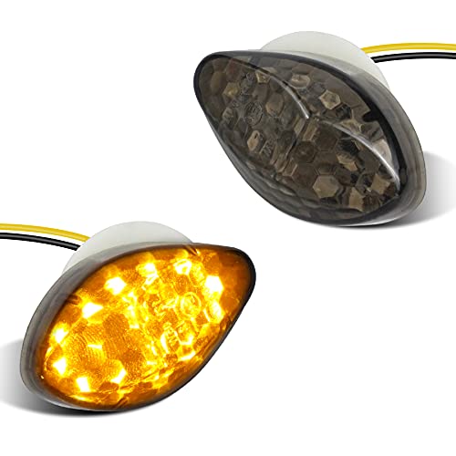 QUASCO Flush Mount Turn Signals Led Smoked Motorcycle Blinkers Compatible with Honda CBR1000RR CBR600F4I CBR600F4 CBR600RR CBR929RR QUASCO Flush Mount Turn Signals Led Smoked Motorcycle Blinkers Compatible with Honda CBR1000RR CBR600F4I CBR600F4 CBR600RR CBR929RR