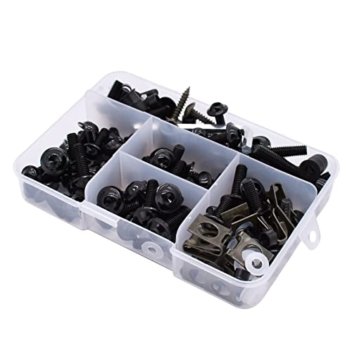 Universal Motorcycle Fairing Screws Windscreen Aluminium Screw Body Spring Bolts Nuts Kit For Yamaha Kawasaki Suzuki BMW etc Black Universal Motorcycle Fairing Screws Windscreen Aluminium Screw Body Spring Bolts Nuts Kit For Yamaha Kawasaki Suzuki BMW etc Black