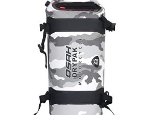 BORLENI Motorcycle Dry Bag Waterproof Motorcycle Luggage Bag Motorcycle Duffel Bag for Skiing Travel Hiking Camping Boating Riding Fishing (Sky-Camouflage