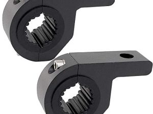 Motorcycle Mounting Bracket 2Pcs 0.75" 1" 1.25" Horizontal Bull Bar Mounting Bracket Driving Fog Lights Work Auxiliary Lights Universal Clamp Bracket Fit for Car Motorcycle Crash Bar Guard