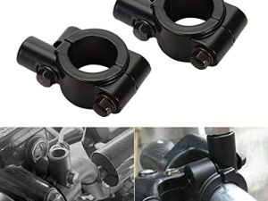 OSAN Universal Motorcycle Handlebar Mirror Mount 10mm 7/8" Black Aluminum Clamp