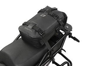 Rhinowalk Motorcycle Tail Bag Motorbike Side Bag 8L Full Waterproof Motor Saddle Pannier Bag Rear Rack Trunk Professional Motor Accessories-Black