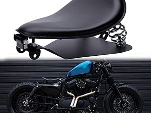 Custom Black Motorcycle Cushion Spring Solo Seat Baseplate Mounting Bracket Kit for Sportster XL1200 883 48 Dyna Softail Fatboy Custom
