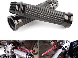 Custom Motorcycle Sport Bike CNC Aluminum 7/8" 22mm Handlebar Rubber Gel Hand Grips For Chopper Cruiser Bike
