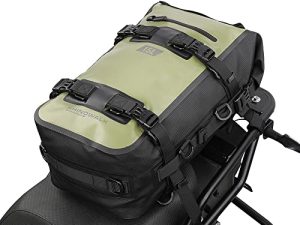 Rhinowalk Motorcycle Tail Bag Motorbike Side Bag 15L Full Waterproof Motor Saddle Pannier Bag Rear Rack Trunk Professional Motor Accessories-Green