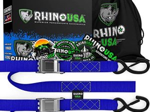 Rhino USA Motorcycle Tie Down Straps (2 Pack) Lab Tested 3