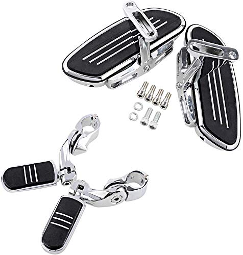 XMT-MOTO for Streamliner Passenger Footboard and Mount Kit w/Short Highway Footpegs fits for Harley Davidson Touring Road King Electra Glide Street Glide Road Glide 1993-later XMT-MOTO for Streamliner Passenger Footboard and Mount Kit w/Short Highway Footpegs fits for Harley Davidson Touring Road King Electra Glide Street Glide Road Glide 1993-later