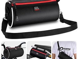 kemimoto Motorcycle Handlebar Bag Motorcycle Small Bag with Shoulder Strap Motorcycle Accessories Bag Motorcycle Barrel Bag Ruckus Bag Motorcycle Roll Bag For Mini Bike Touring Adventure UTV Scooter