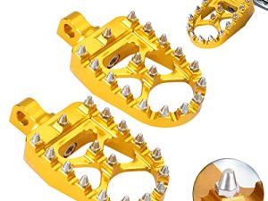 Sresk Offroad CNC Wide Fat Foot Pegs for Harley Dyna Sportster FLFB FLSTF Iron 883 Softail Street Glide