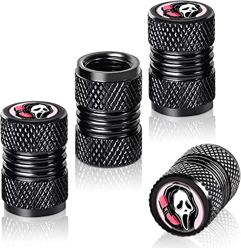 AOKADUTE Tire Valve Stem Caps Cover for Car Bike Bicycle Mountain Bikes Trucks Motorcycles Ghost Skull Face Funny Fun Black Metal Chrome Tire Air Pressure Covers Wheel Decoration Accessories 4Pcs AOKADUTE Tire Valve Stem Caps Cover for Car Bike Bicycle Mountain Bikes Trucks Motorcycles Ghost Skull Face Funny Fun Black Metal Chrome Tire Air Pressure Covers Wheel Decoration Accessories 4Pcs