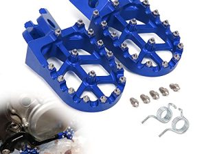 JFG RACING Dirt Bike Foot Pegs Blue Billet MX Wide Motorcycle Foot Pegs Footpegs for KX250F 2006-2018/ KX250 2019-2021/ KX450F 2007-2018/ KX450 2019-2021/ KLX450R 2008-2013/ KX250X 2021/ KX450X 2021