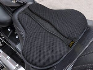 SKWOOSH Classic Saddle Motorcycle Gel Seat Cushion Cooling Mesh Breathable Fabric | Accessories | Made in USA (Short)