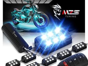 MZS Motorcycle LED Light Kit Multi-Color Neon RGB Strips