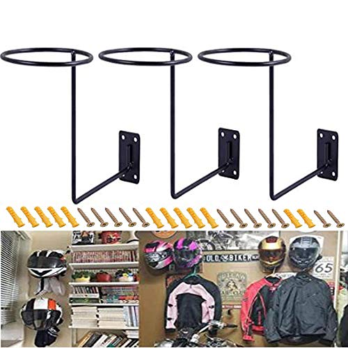 PEI Motorcycle Accessories Helmet Holder Jacket Hanger Wall Mounted Multifunctional Rack (black 3pc) PEI Motorcycle Accessories Helmet Holder Jacket Hanger Wall Mounted Multifunctional Rack (black 3pc)