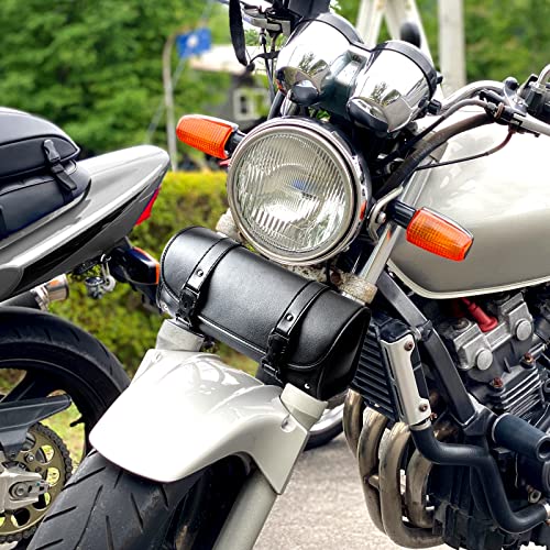 Sresk Universal PU Leather Motorcycle Fork Bag Saddlebags Handlebar Bag Sissy Bar Storage Tool Bag for Kawasaki Suzuki Yamaha Sportster (B) Sresk Universal PU Leather Motorcycle Fork Bag Saddlebags Handlebar Bag Sissy Bar Storage Tool Bag for Kawasaki Suzuki Yamaha Sportster (B)