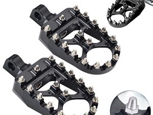Sresk Offroad CNC Wide Fat Foot Pegs for Harley Dyna Sportster FLFB FLSTF Iron 883 Softail Street Glide