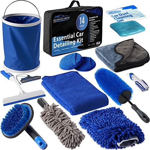 Relentless Drive Ultimate Car Wash Kit - Car Detailing & Car Cleaning Kit - Car Wash Supplies Built for The Perfect Car Wash - Complete Car Wash Kit with Bucket Relentless Drive Ultimate Car Wash Kit - Car Detailing & Car Cleaning Kit - Car Wash Supplies Built for The Perfect Car Wash - Complete Car Wash Kit with Bucket