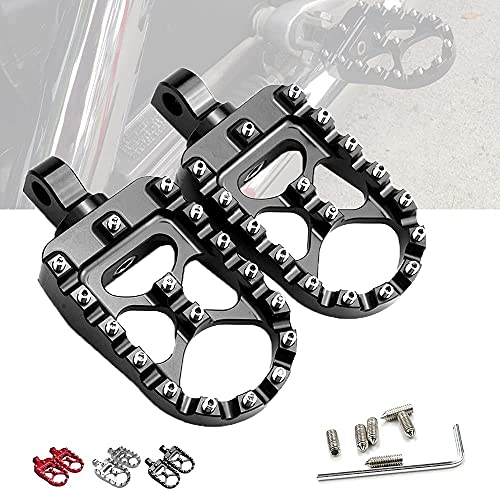 StarknightMT CNC Wide Fat Footpegs 360° Roating MX Foot Pegs Chopper Bobber Style Compatible with Harley Dyna Fatboy Sportster Iron 883 (Black) StarknightMT CNC Wide Fat Footpegs 360° Roating MX Foot Pegs Chopper Bobber Style Compatible with Harley Dyna Fatboy Sportster Iron 883 (Black)