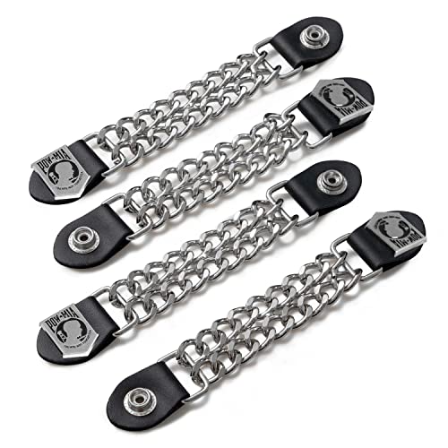 Diamond Plate 4-Piece Vest Extender Set - Jacket Accessories with Chrome Finish Chains Diamond Plate 4-Piece Vest Extender Set - Jacket Accessories with Chrome Finish Chains
