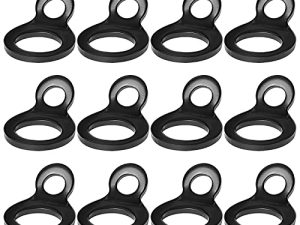 EXCELFU 12 Pack Stainless Steel Tie Down Strap Rings Dirt Bike Multi-Purpose Tie Down Anchor Strapping Hooks for Motorcycle Dirtbike ATV Trailer Truck