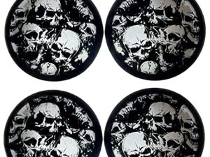 Kustom Cycle Parts Skulls Theamed Smoke Bullet Turn Signal Light Lens Cover Compatible with Harley Davidson Street Glide