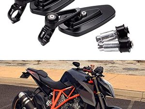 Black Motorcycle Bar End Mirrors Rear View CNC Compatible With GROM MSX125 CB500F Kawasaki Z125 pro Z650 Z750 Z800 Z900 ER6N ER6F Yamaha MT-03 MT-07 FZ-07 MT-09 FZ-09 MT-10 FZ-10 MT-25 FZ6 FZ8 FZ6R