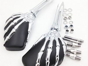 SMT-Claw Skeleton Hand Mirror Compatible With Honda Cb Cbr Rebel Shadow Mangna Vt Vtx 1300 1800 [B00RW3QV0Q]