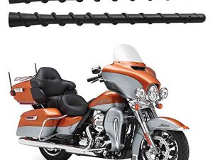 8 inch Black Rubber Replacement Antenna for 1989-2022 Harley Davidson Touring Electra Glide CVO Motorcycle Accessories (Pack of 2)