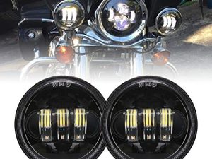 LX-LIGHT 4.5 inch Black LED Auxiliary Spot Fog Passing Lights Lamp for Motorcycles Projector Driving Lamp
