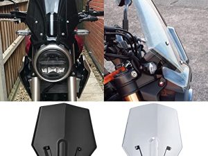 Lorababer Windscreen Windshield Shield Screen Visor Parabrisa with Bracket Motorcycle Accessories Compatible with H-onda CB125R CB300R CB250R 2018 2019 2020 2021 2022(Smoke)
