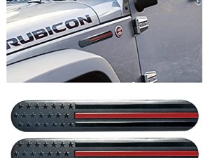 Rsept 2 Packs USA American Metal Flag Auto Fender Emblem