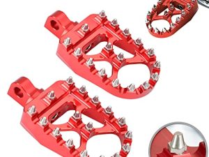 Sresk Offroad CNC Wide Fat Foot Pegs for Harley Dyna Sportster FLFB FLSTF Iron 883 Softail Street Glide