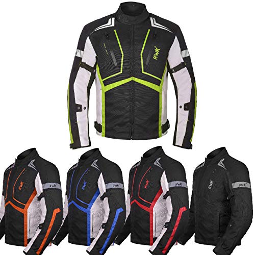 Motorcycle Jacket For Men Textile Motorbike Dualsport Enduro Motocross Racing Biker Riding CE Armored Waterproof All-Weather (Hi-Vis Green Motorcycle Jacket For Men Textile Motorbike Dualsport Enduro Motocross Racing Biker Riding CE Armored Waterproof All-Weather (Hi-Vis Green