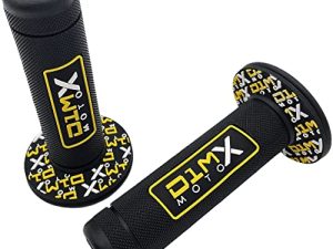 D1M 7/8 "Universal Motorbike Handle Grip Non-Slip Rubber Racing Grip for Motorbike Motocross Compatible fit Kawasaki (Yellow)