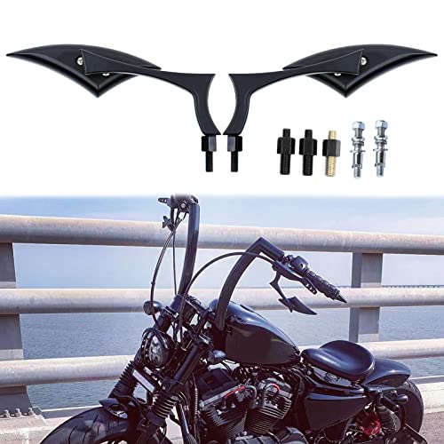 Black Motorcycle Rear View Side Mirrors Black Compatible with Honda Yamaha Suzuki Ducati Kawasaki Aprilia Black Motorcycle Rear View Side Mirrors Black Compatible with Honda Yamaha Suzuki Ducati Kawasaki Aprilia