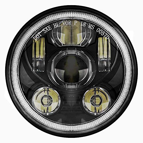 SUNPIE Bright 5-3/4 5.75 inch Halo LED Headlight Black Compatible with H_arley Motorcycles XL883/XL1200 Glide Deuce Street 500/Street 750 Waterproof 6000K White Aluminum Metal Headlights Replacements SUNPIE Bright 5-3/4 5.75 inch Halo LED Headlight Black Compatible with H_arley Motorcycles XL883/XL1200 Glide Deuce Street 500/Street 750 Waterproof 6000K White Aluminum Metal Headlights Replacements