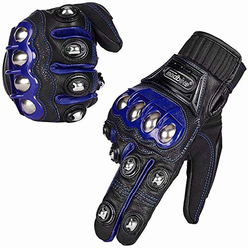 ILM Alloy Steel Leather Hard Knuckle Touchscreen Motorcycle Bicycle Motorbike Powersports Racing Gloves (M ILM Alloy Steel Leather Hard Knuckle Touchscreen Motorcycle Bicycle Motorbike Powersports Racing Gloves (M