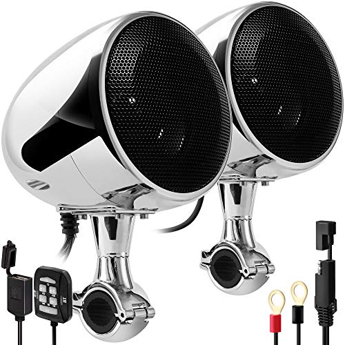 GoHawk AN4 Gen.3 All-in-One Built-in Amplifier 4" Full Range Waterproof Bluetooth Motorcycle Stereo Speakers Audio Amp System w/AUX for 1 to 1-1/4 Bar Harley ATV RZR 4 Wheeler GoHawk AN4 Gen.3 All-in-One Built-in Amplifier 4" Full Range Waterproof Bluetooth Motorcycle Stereo Speakers Audio Amp System w/AUX for 1 to 1-1/4 Bar Harley ATV RZR 4 Wheeler