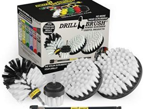 Motorcycle Accessories - Soft White Drill Brush Kit with Extension - Car Wash - Cleaning Supplies - Automotive Tire