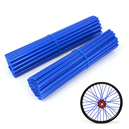 JFG RACING 72 Pcs Blue Motorcycle Spoke Skins Covers Guards For 19"-21" Rims YZ250 YZ250F YZ450 YZ450F WR250 WR250F WR450 WR450F JFG RACING 72 Pcs Blue Motorcycle Spoke Skins Covers Guards For 19"-21" Rims YZ250 YZ250F YZ450 YZ450F WR250 WR250F WR450 WR450F